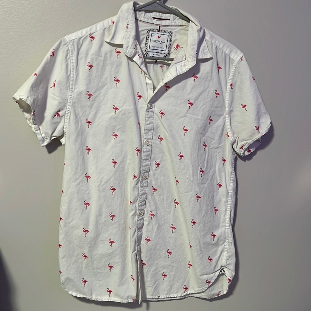 Flamingo Button-Up Shirt